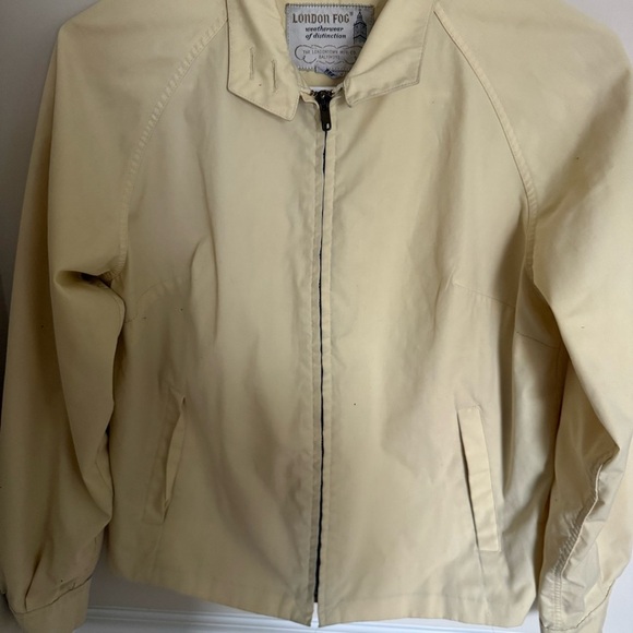 Vintage Butter Yellow London Fog Weatherware Zip-Up Windbreaker Raincoat Size 10 - Picture 5 of 11